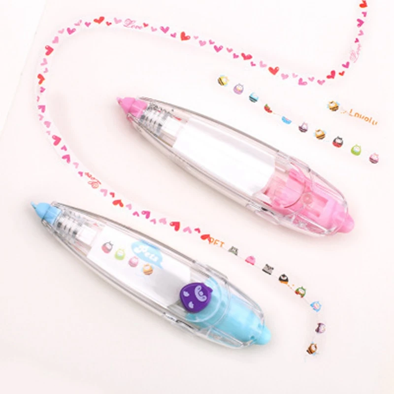 

Lace Correction Tape Creative Cute Press Type Decoration Tape Student Stationery DIY Cartoon Tape Korean Stationery