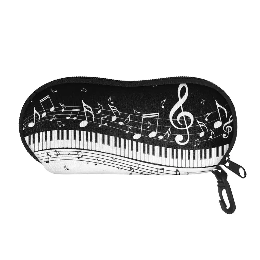 

Music Note Eyewear Bag Soft Portable Eyewear Case Piano Keyboard Prints Sun Glasses Case Pouch Unisex Eyeglasses Storage Bags