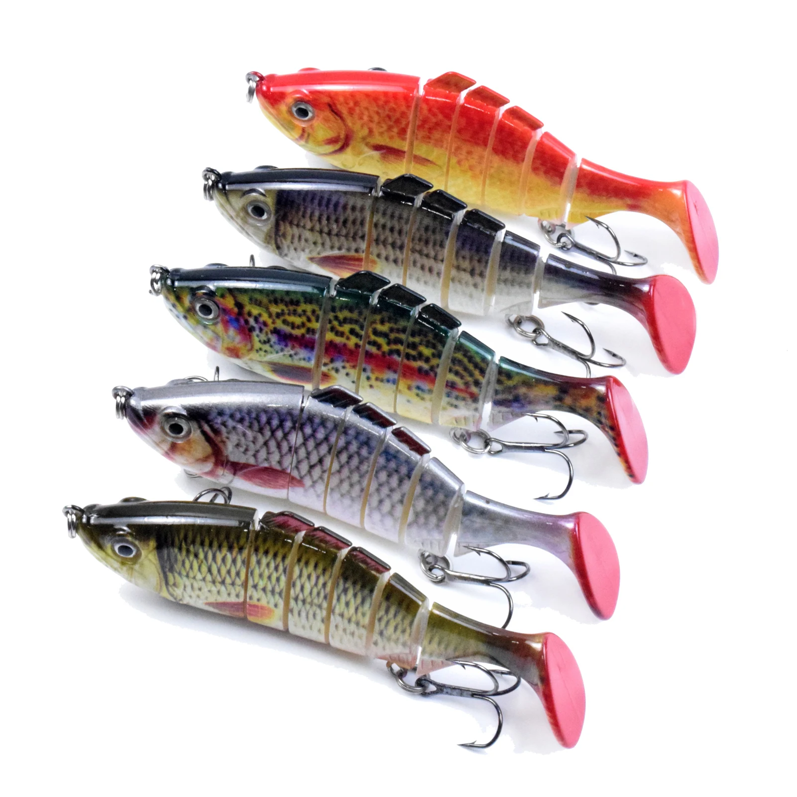 

3.9in/0.6oz Fishing Lures 6-segment Hard Body Lures Life-Like Swimbait Multi-jointed Fishing Bait 3D Eyes Artificial Baits lure