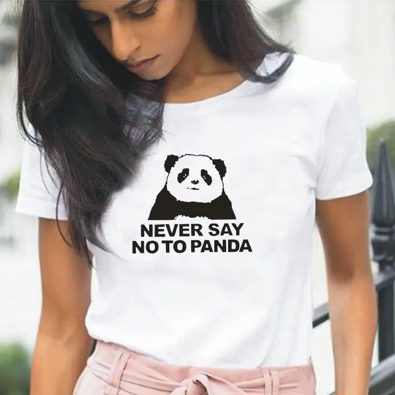 

Fashion Panda Cartoon Animal Tee Shirt Femme Summer Short Sleeve Funny Print T Shirt Women Tops Casual Plus Size Harajuku Shirt