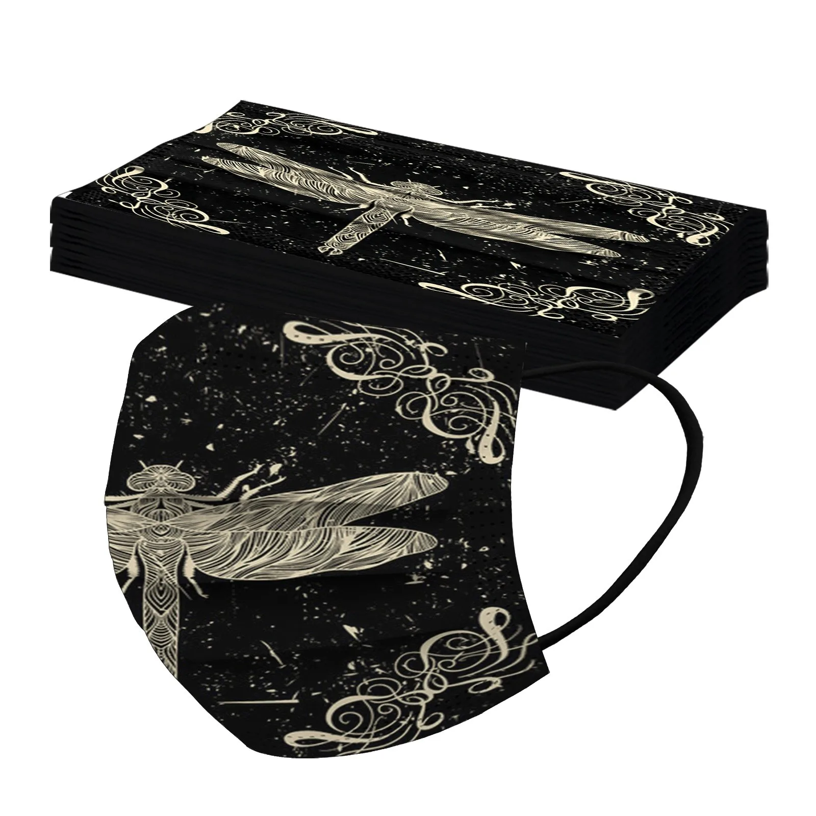 10/30/50 шт. взрослая трехслойная Защитная дышащая маска с цифровой печатью Маска