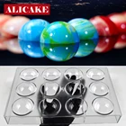 3D Сфера поликарбоната формы для шоколада 12-140 мм форме шарика пресс-форм для горячего шоколада бомба плесень выпечка кондитерских изделий Кондитерские инструменты