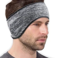 fleece ear warmers headband cold weather ear muffs stretchy ear band for men women outdoor cycling running sports headwear