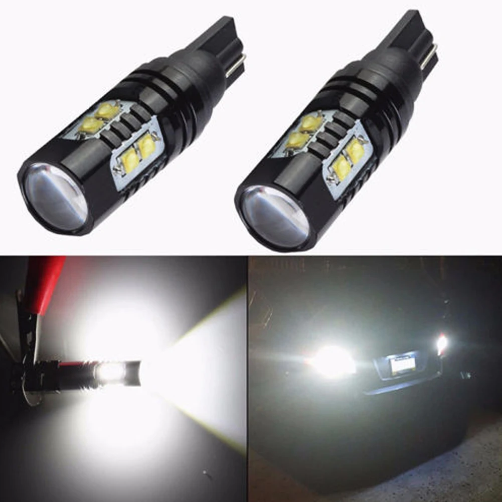 

SUHU 2Pcs 50W 921 912 T10 T15 LED 6000K 700LM HID White Backup Reverse Lights Bulb Fog Lamp White Canbus Error Free Backup Light