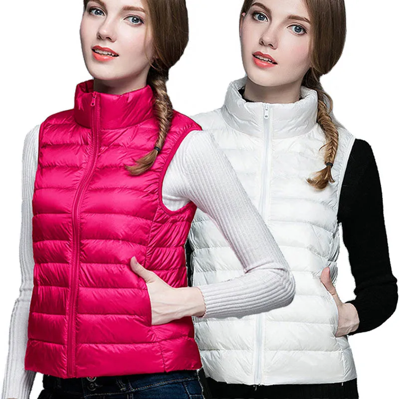 

Пуховик женский зимний, без рукавов, ульсветильник, ветрозащитный, теплый, 2020