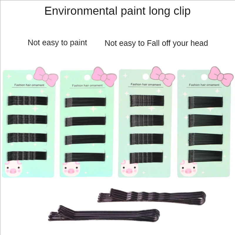 

Korean Style Black Steel hair Clip hairpin No Paint falling No fall off your head Hairpin Barrettes hair accessories for girls