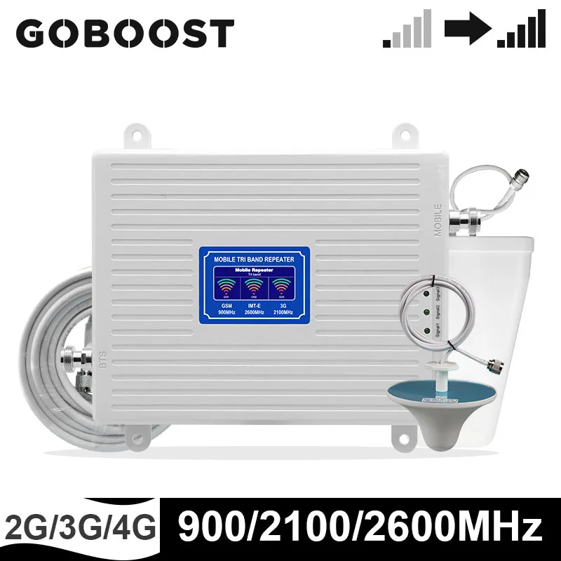 Усилитель сигнала GOBOOST 4G 900 2100 2600 МГц GSM UMTS WCDMA FDD LTE 2G 3G ретранслятор сотовый
