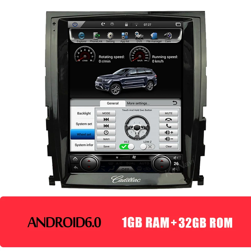 android car radio KiriNavi вертикальный экран Tesla style 1 Din Android 8,1 10," Автомобильный dvd-плеер для Cadillac Escalade SLS gps навигация автомобильное радио - Цвет: android car radio