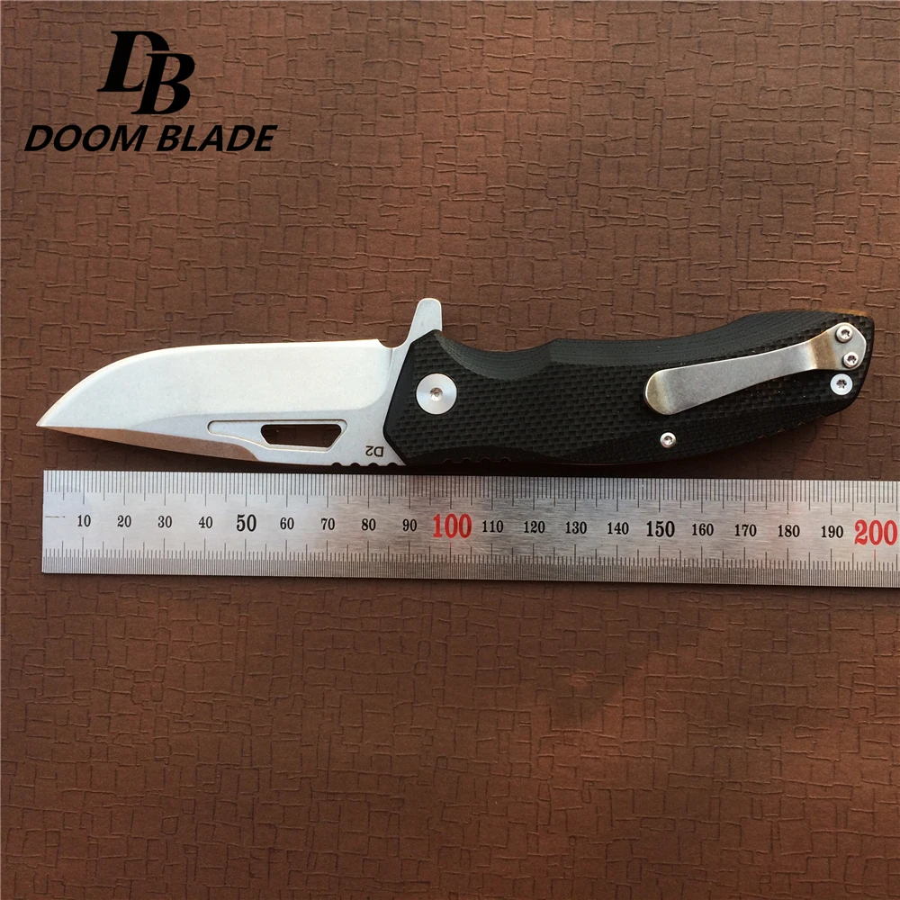 Ножи 7 9 дюйма складной нож с шарикоподшипником 60 61HRC лезвие D2 G10 флиппер