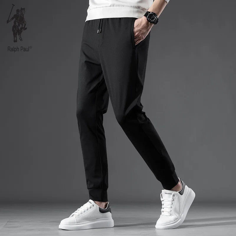 

Larren Paul's Feet Pants Men's Youth Elastic Waist Sweatpants Drawstring Drawstring Pants Men's Trend Pants Autumn брюки мужские