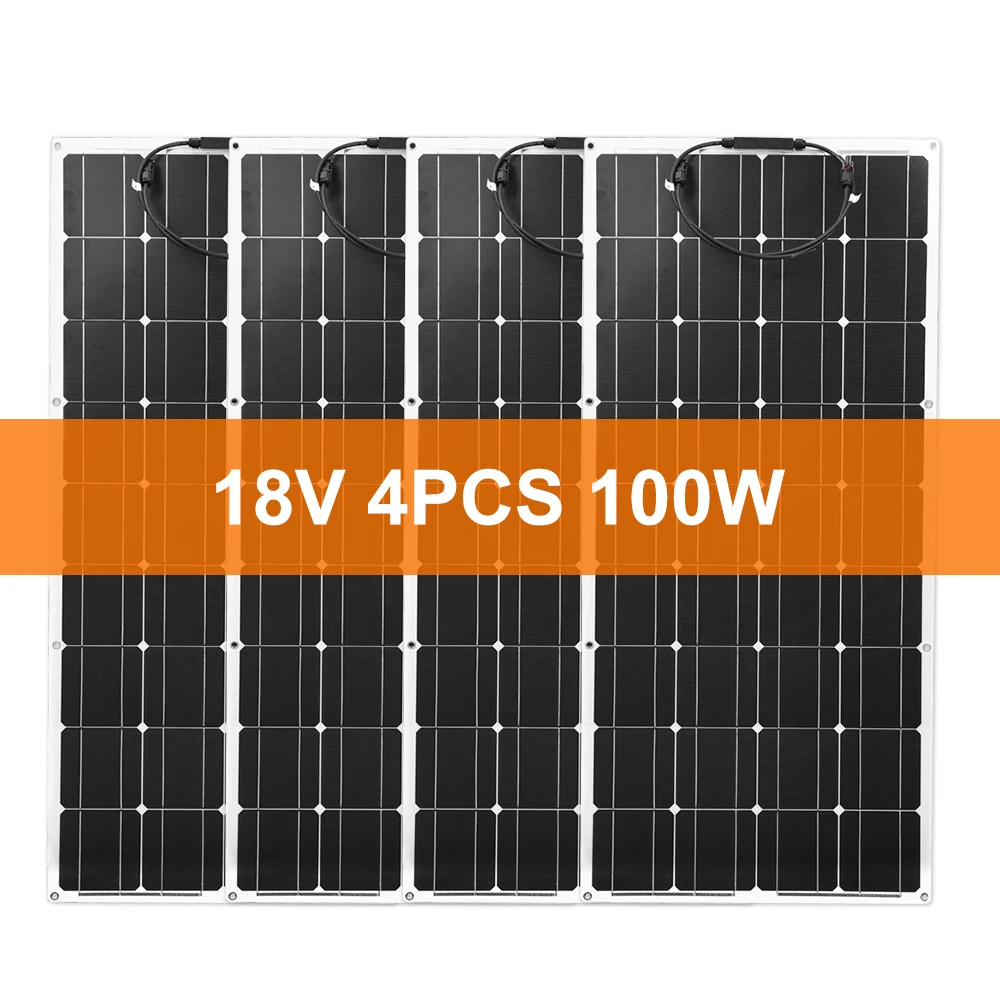 400W solar panel Dokio 100 Вт Гибкая монокристаллическая солнечная панель комплект для дома и RV& лодки 500 Вт 1000 Вт Гибкая солнечная панель Прямая поставка из Китая - Цвет: 400W solar panel