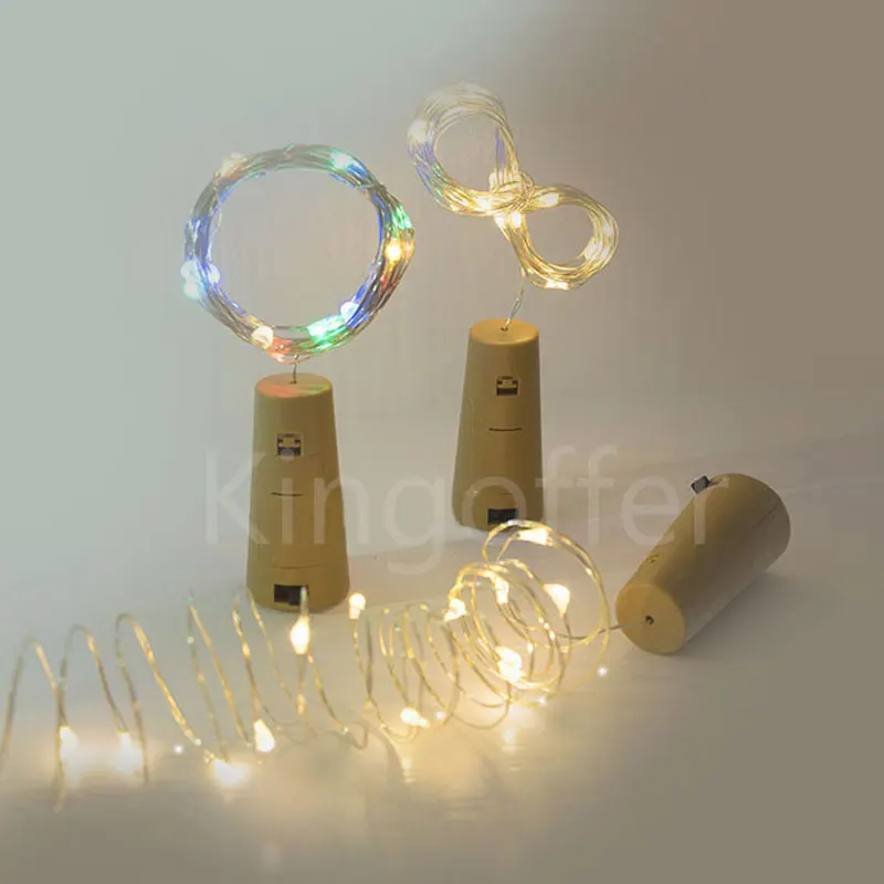 6PCS/Lot 2m 20LED Silver Wire Fairy Garland Bottle Stopper LED String Lights Wedding Christmas New Year Holiday Decoration Xmas | Освещение