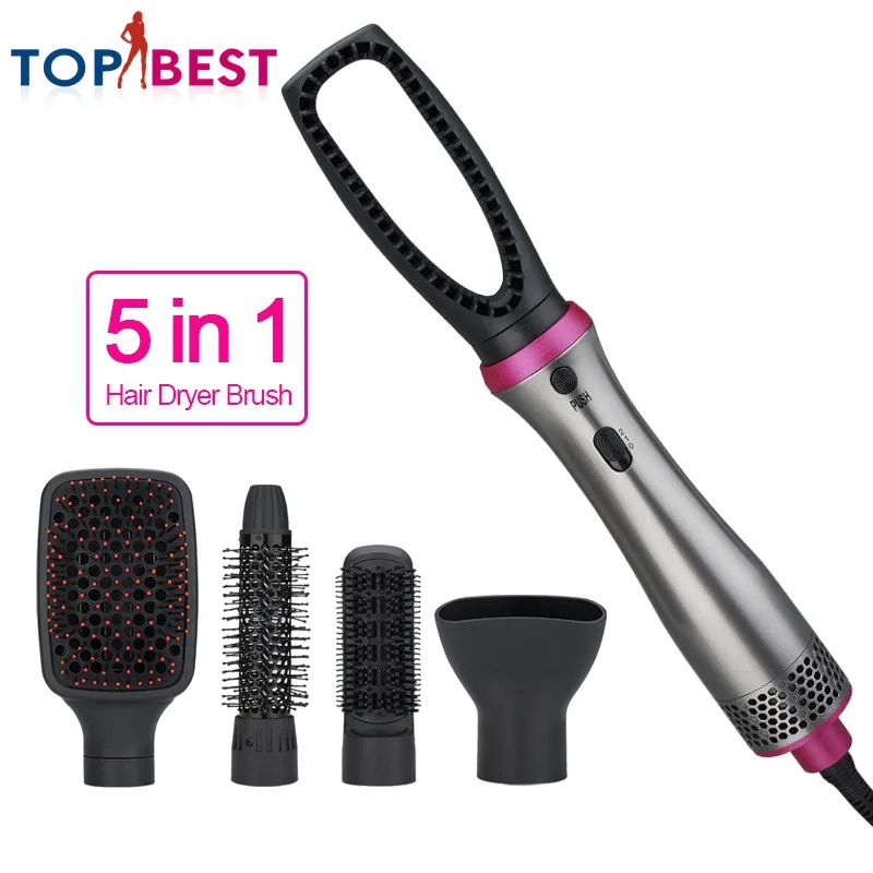 Профессиональный фен 5 в 1 многофункциональный щетка вращающийся стайлер