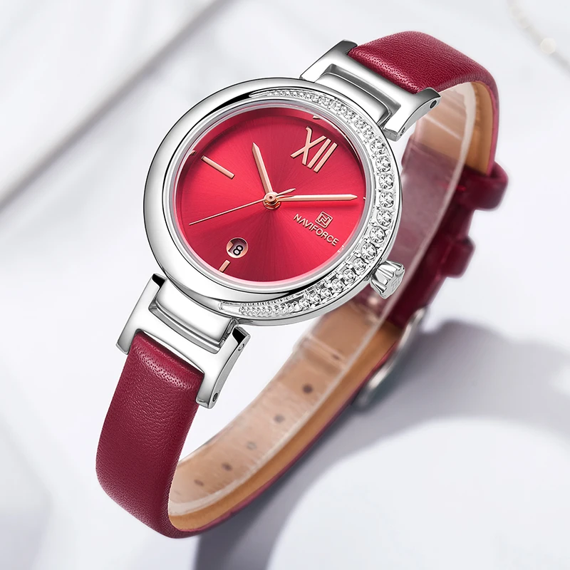 NAVIFORCE часы женские роскошные брендовые для женщин нарядные кварцевые наручные