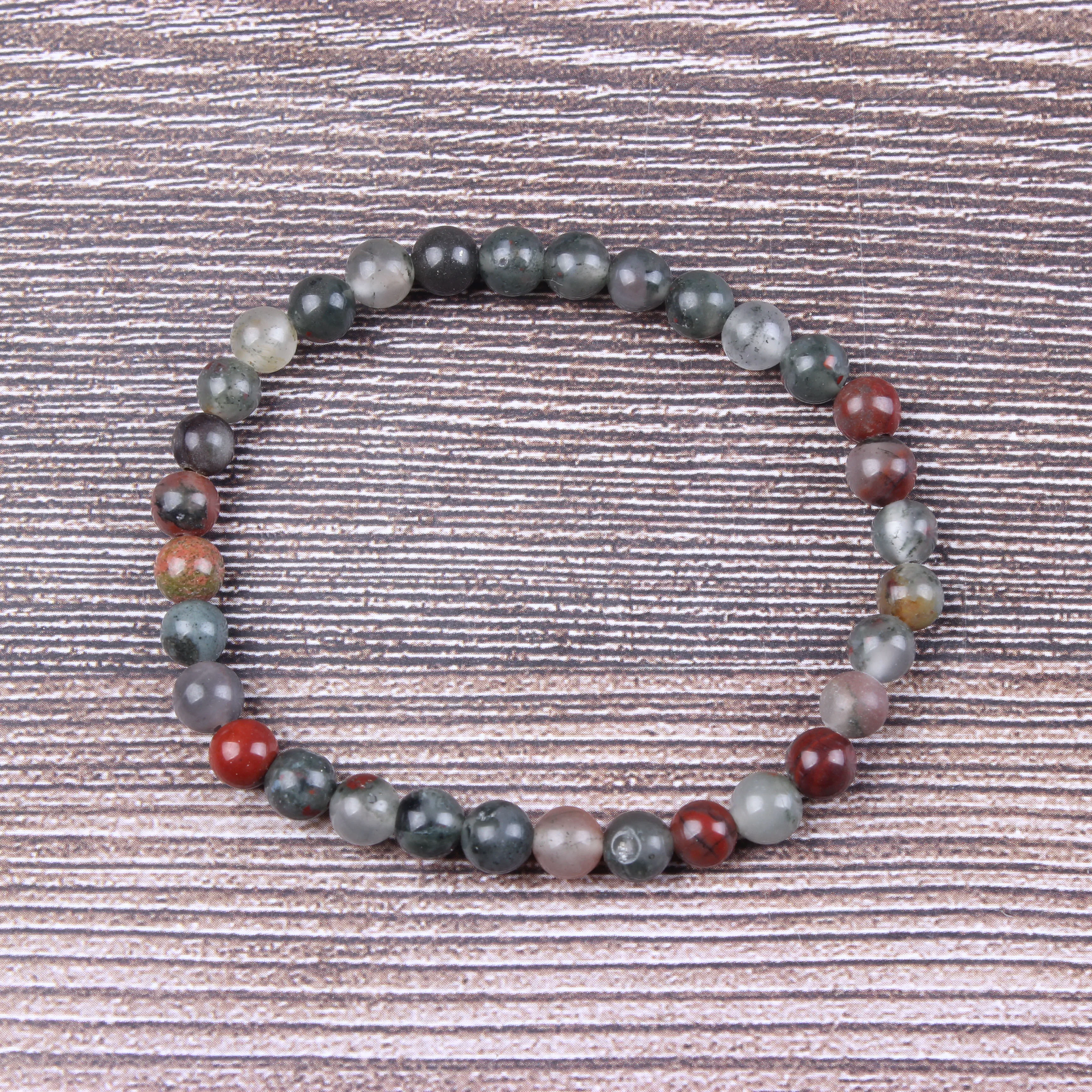 

Fashion jewelry 6 / 8 / 10mm miscellaneous stone bracelet natural jewelry beads are suitable for men's and women's accessories