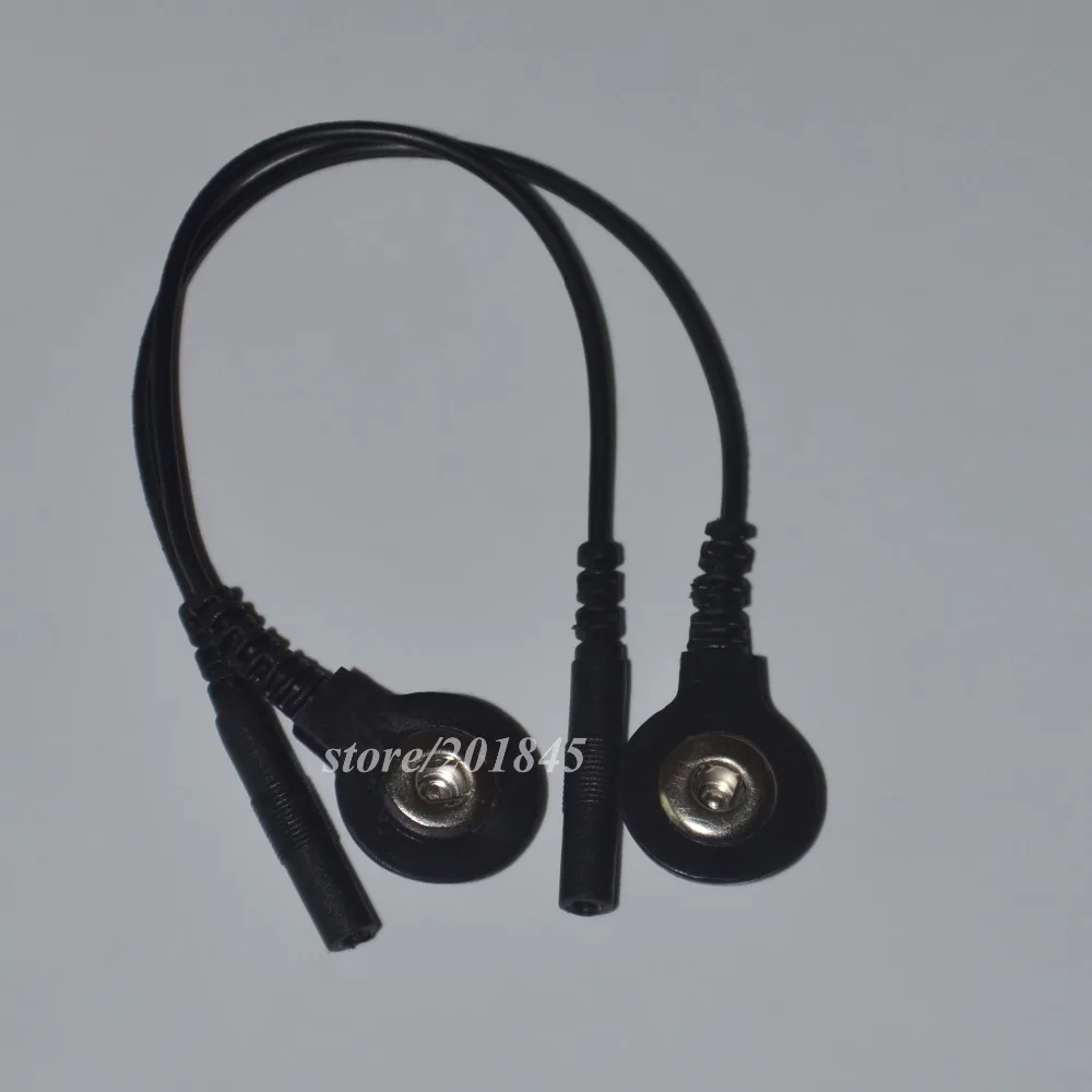 20 пар Черный электродов проводов 2 0 мм оснастки головные кабели соединительные