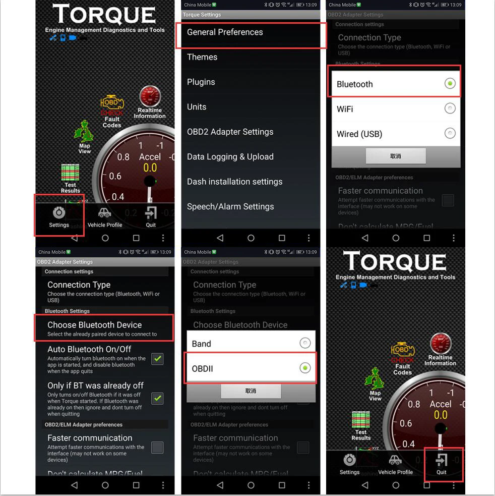 Bluetooth-совместимый V1.5 OBD2 ELM327 Автомобильный сканер Android Крутящий момент