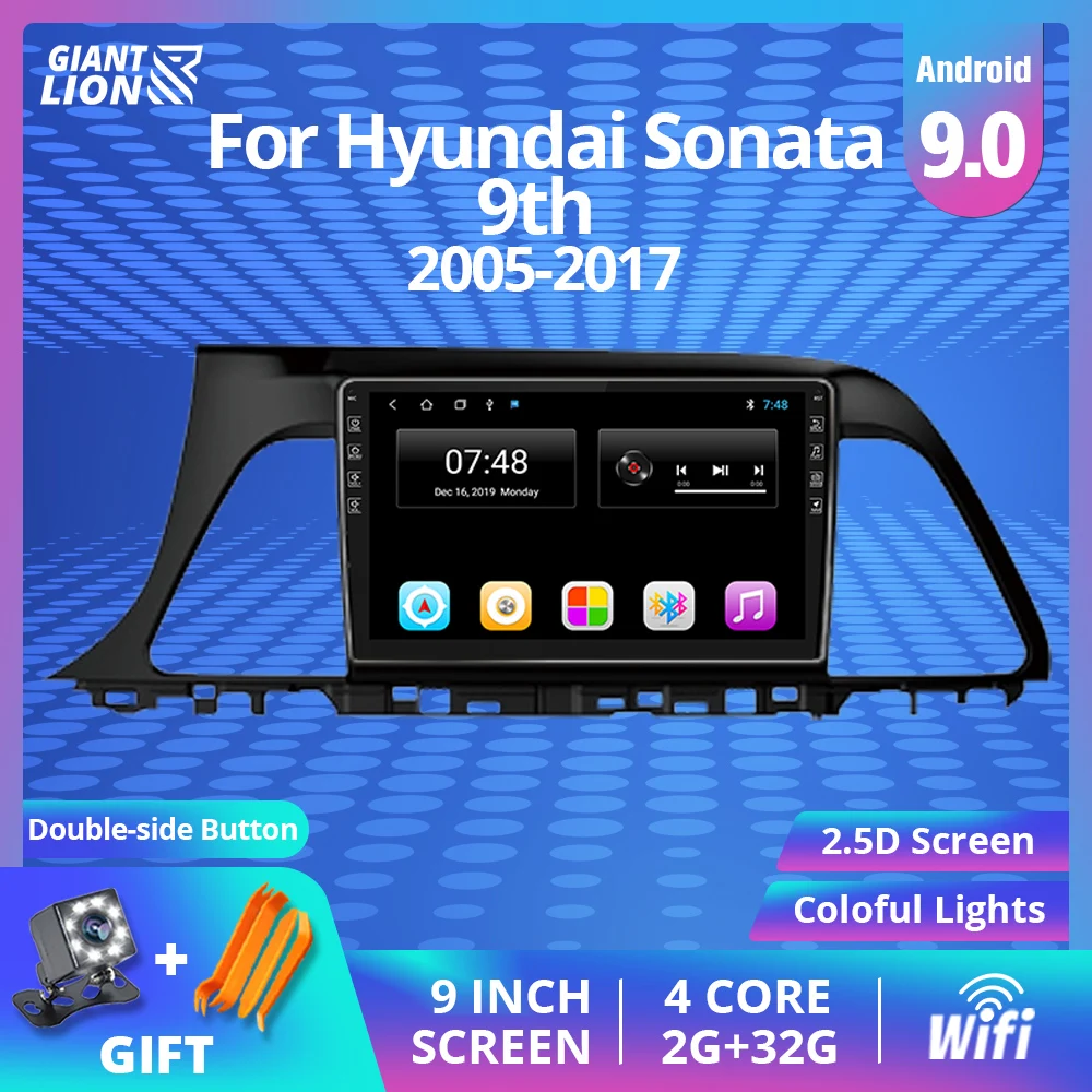 Автомагнитола для Hyundai Sonata 9th 2005 2017 2din Android 9 0 мультимедийный видео плеер Gps
