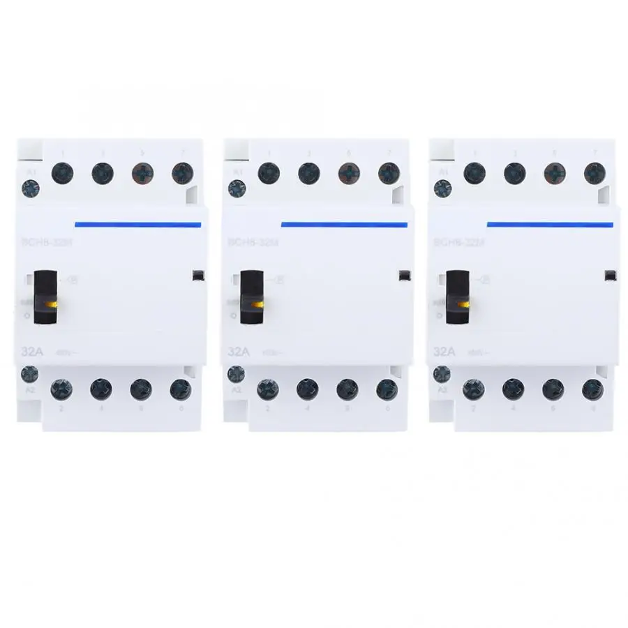 BCH8-32M 230V 4P 32A бытовой AC модульный контактор с ручным управлением переключатель ac |