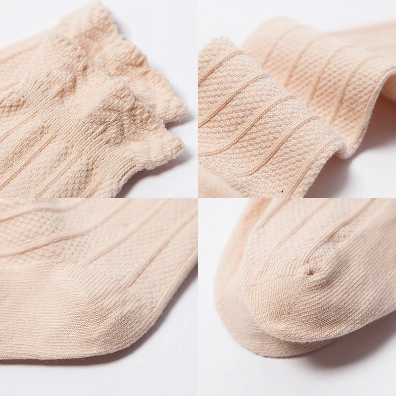 Гольфы для маленьких девочек от 0 до 3 лет Кружевные Гофрированные хлопковые