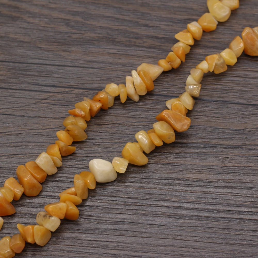 

2021 Best Selling Natural Semi-precious Stone Topaz Stone Gravel Bead For Making DIY Necklace Bracelet Size 5-8mm Length 40cm