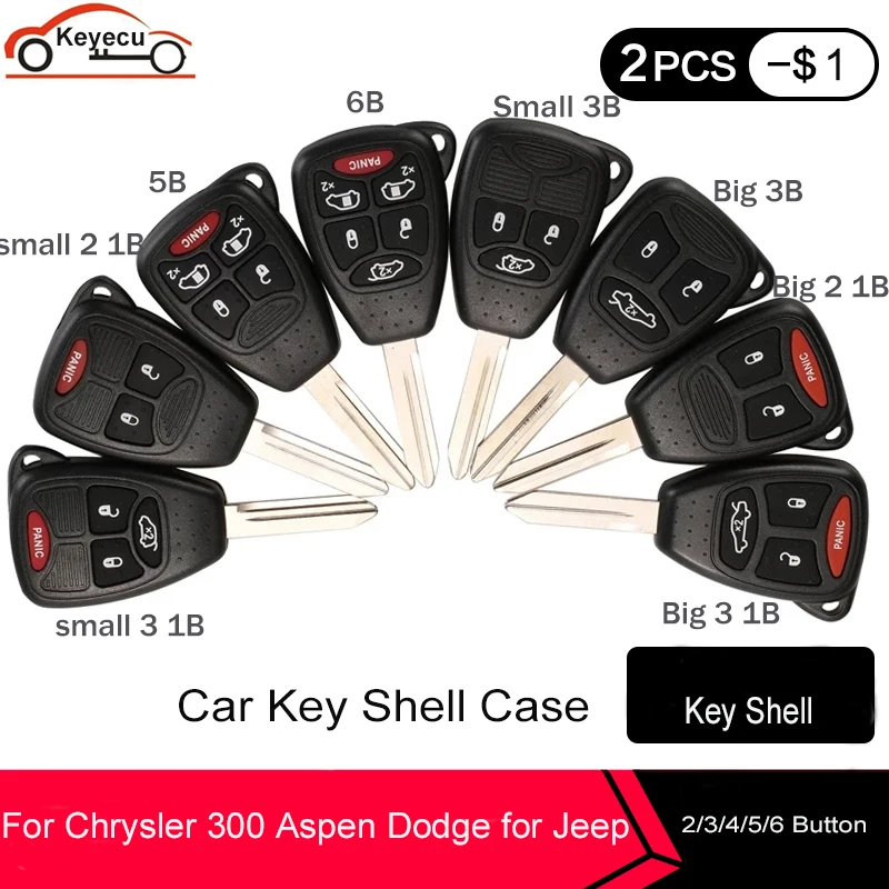 KEYECU 10x дистанционный чехол для автомобильного ключа Chrysler 300 Aspen Dodge Dakota Durango Jeep Grand