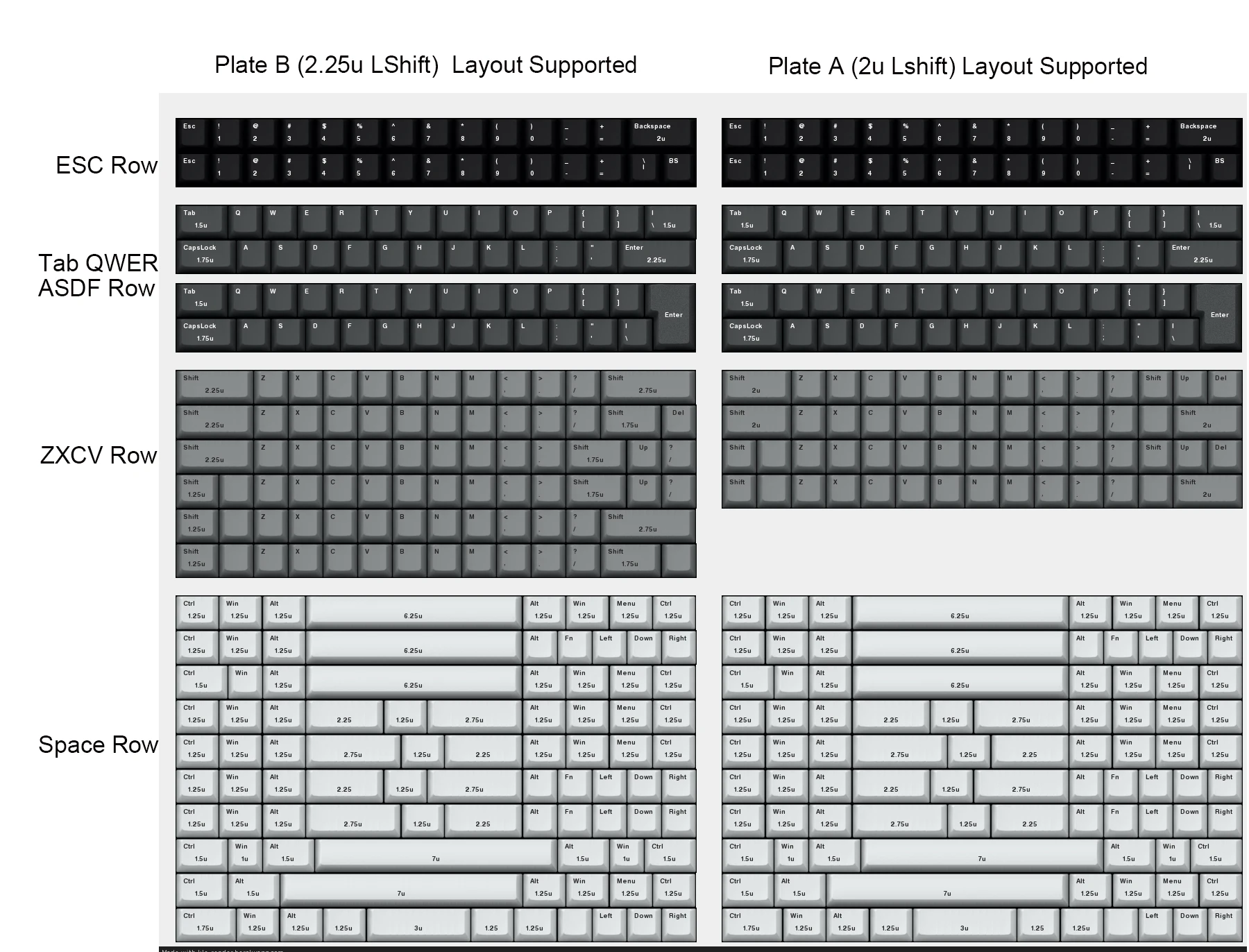 60% 61 64 Minila Universal Aluminum Brass Steel Positioning Board Plate For DZ60 GH60 XD64 Bface YD64MQ DIY Mechanical Keyboard computer keypad