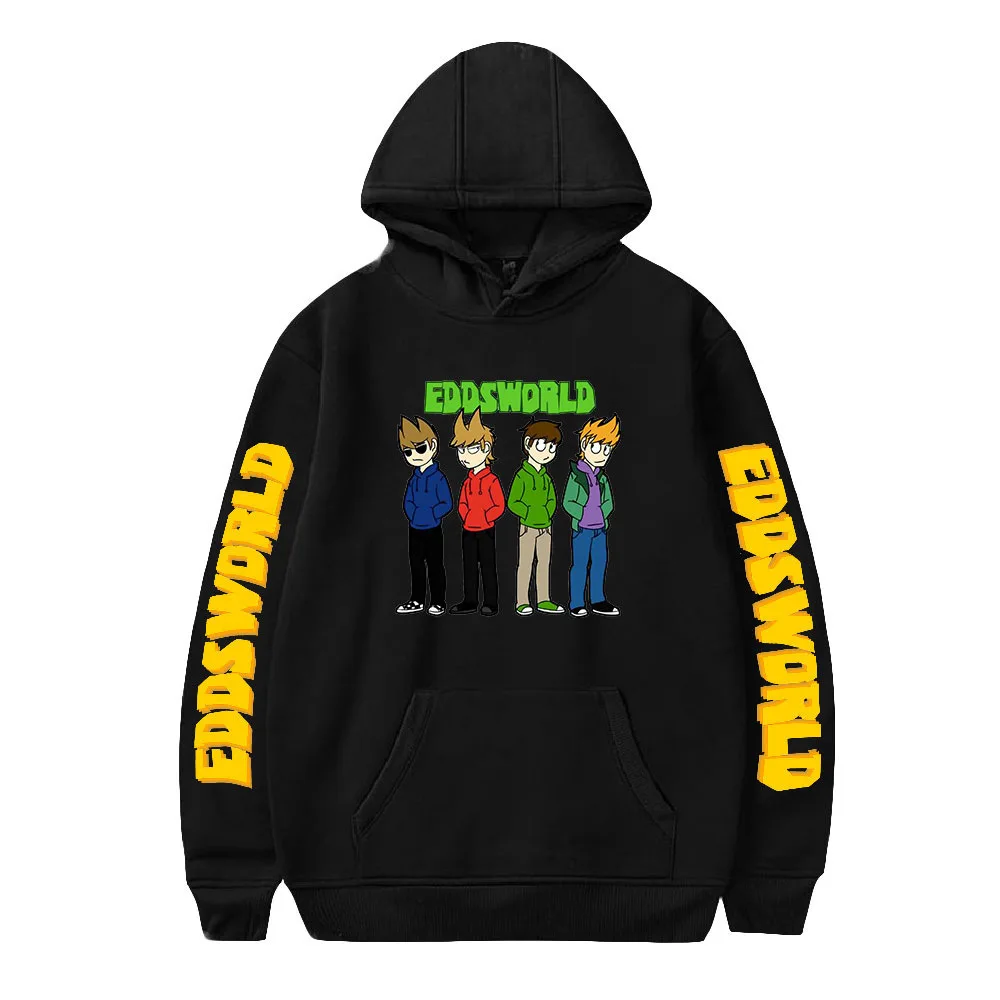 

Толстовки Eddsworld для мужчин и женщин, стильный Свитшот оверсайз с длинным рукавом и мультяшным принтом, пуловер в стиле Харадзюку для мальчик...