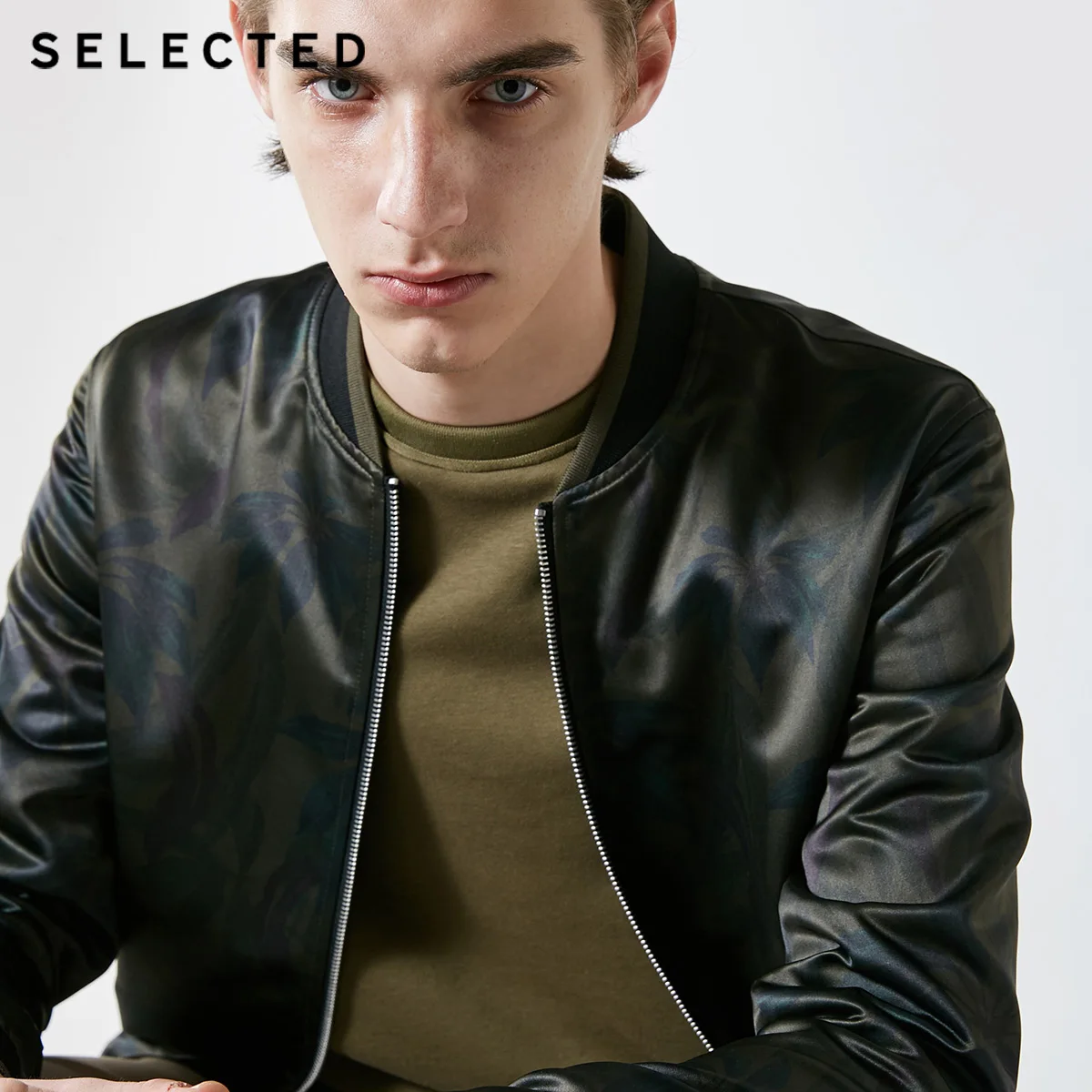 Мужская Весенняя верхняя одежда с принтом шикарная бейсбольная куртка пальто C |