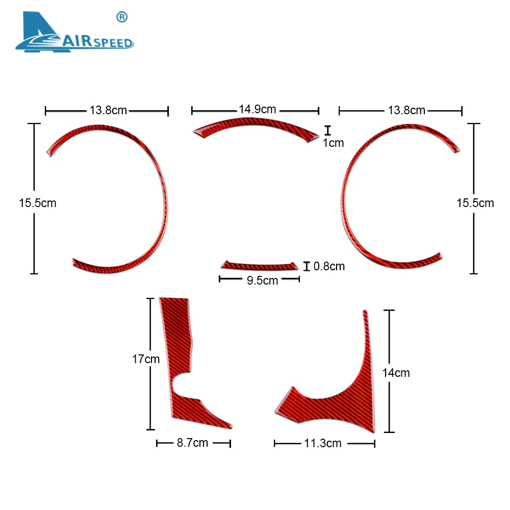 

Carbon Fiber for Mitsubishi Lancer 2008 2009 2010 2011 2012 2013 2014 2015 Accessories Interior Trim Speedometer Frame Sticker