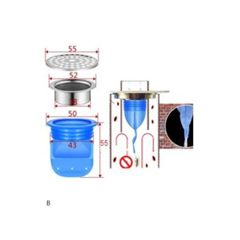

Силиконовый сливной фильтр для кухни, защита от запаха, вредителей, аксессуары для слива пола