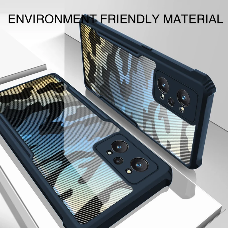 rzants for oppo realme gt neo2 case hard camouflage cover tpu frame bumper half clear phone shell realme gt neo 2 free global shipping