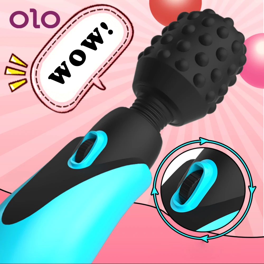 Оло мощная волшебная палочка AV Вибратор стимулятор клитора Анальный массажер