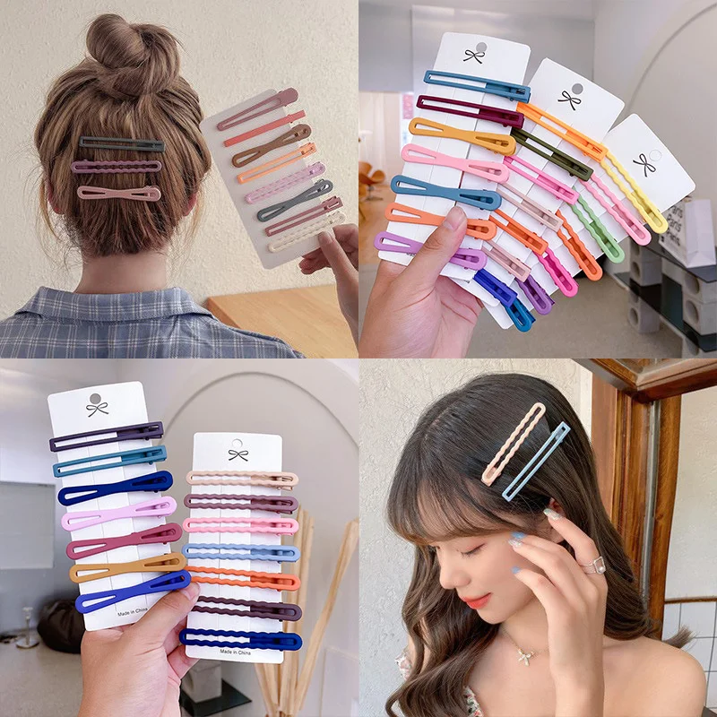

7 шт./компл. простые заколки для волос карамельных цветов, женские заколки, головные уборы, детские милые заколки для волос для девочек, модны...