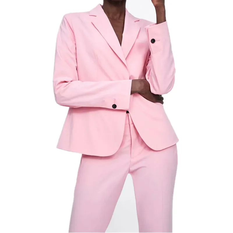 

Женский костюм, комплект из двух предметов, блейзер с брюками, женская модная повседневная профессиональная одежда, праздничный деловой костюм, на заказ