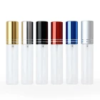 20 штук 5 мл 10 мл 15 мл прозрачные Стекло распылитель бутылки многоразового использования с цветным принтом Алюминий кепки спрей флакон духов Путешествия контейнер для бутылок