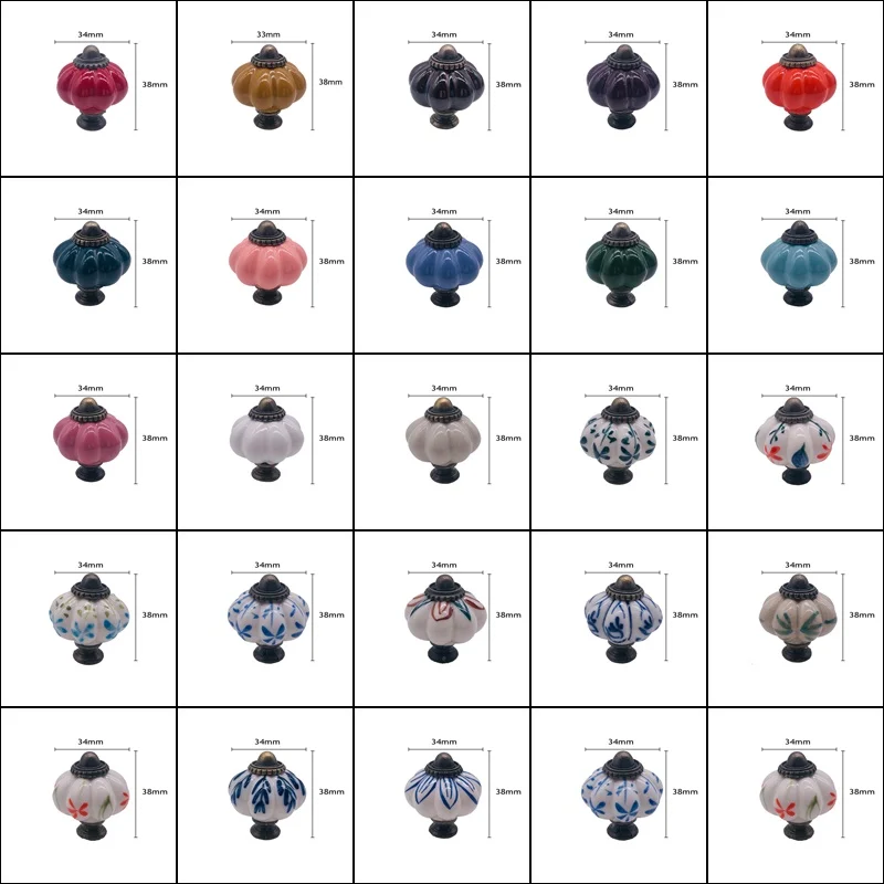 1 шт. фарфоровые дверные ручки для шкафа пастырской страна мебель коттеджей