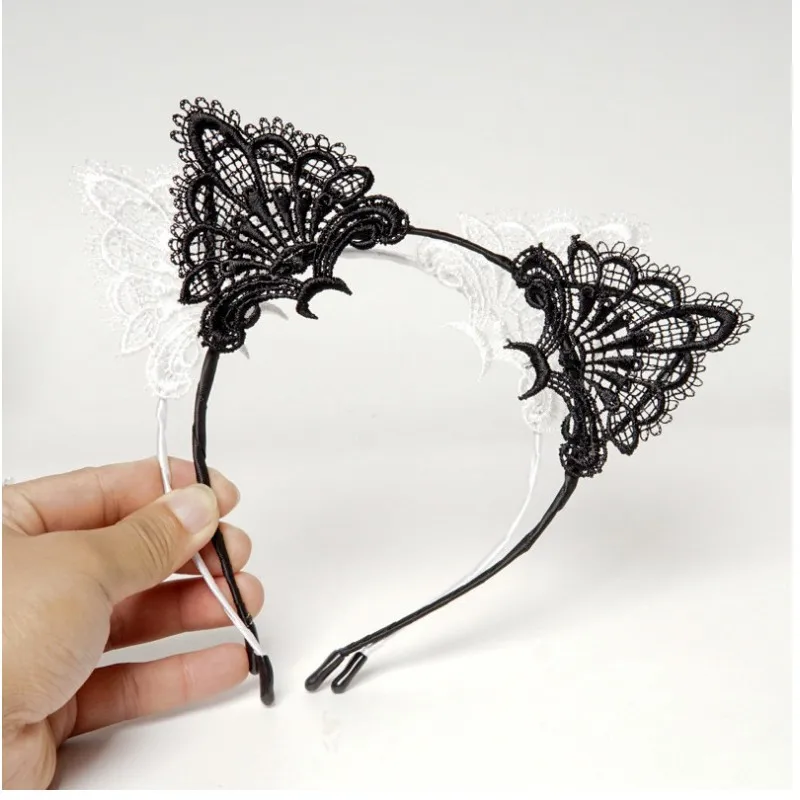 

Lace Women Sexy Headband hairpin fun accessories Korean version of cute cat ears hair band jewelry Christmas party Girls Lovely