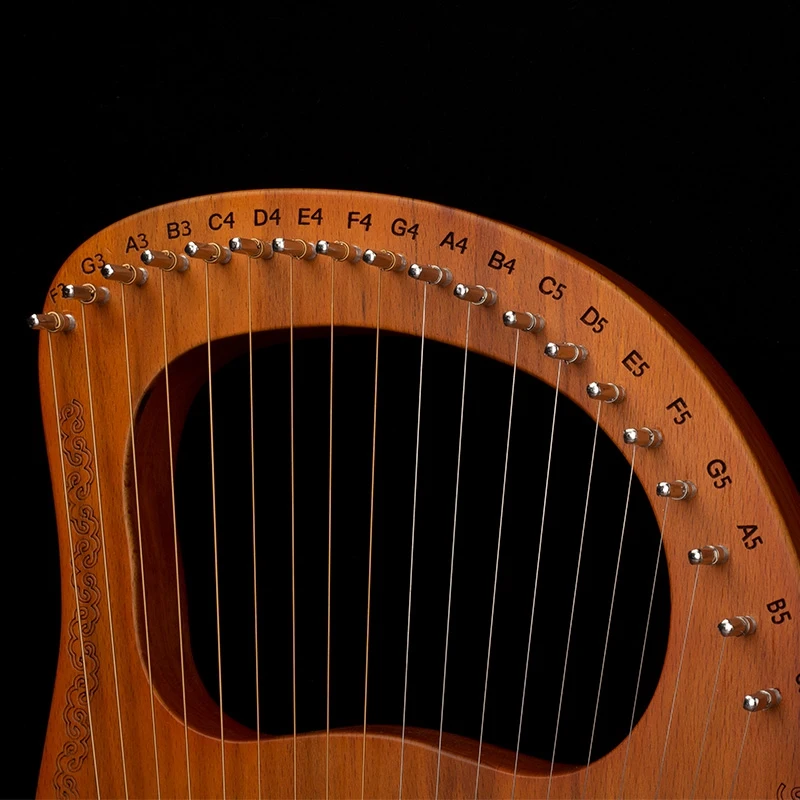 Музыкальные инструменты еврея Арфы 19 струны деревянный из красного дерева Лира