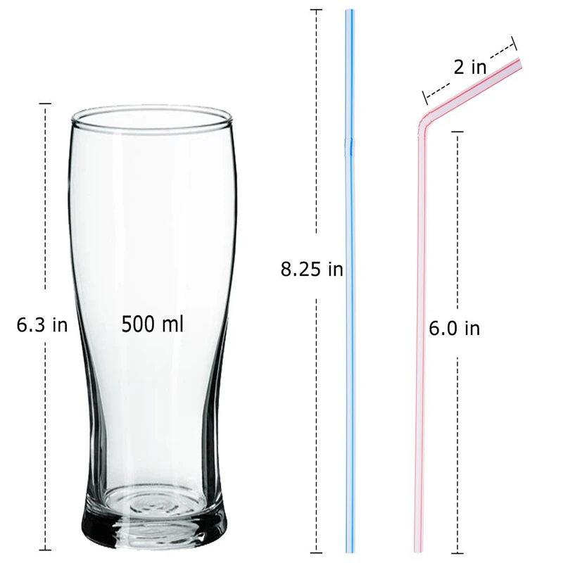 300 упаковок одноразовых трубочек гибкие пластиковые соломинки полосатые