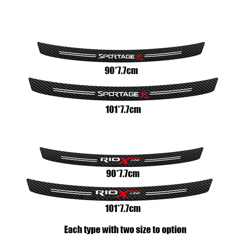 Наклейка на багажник бампера из углеродного волокна для Kia Rio 2 3 4 Ceed Jd Cerato Sorento Stonic