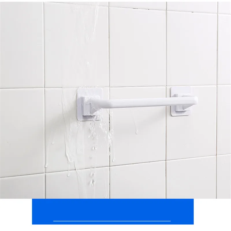 

Practical Plastic Wall Mounted Towel Holder Hanger Self-adhesive Rack Holder Toilet Roll Paper Hanging Hanger Home Accessories
