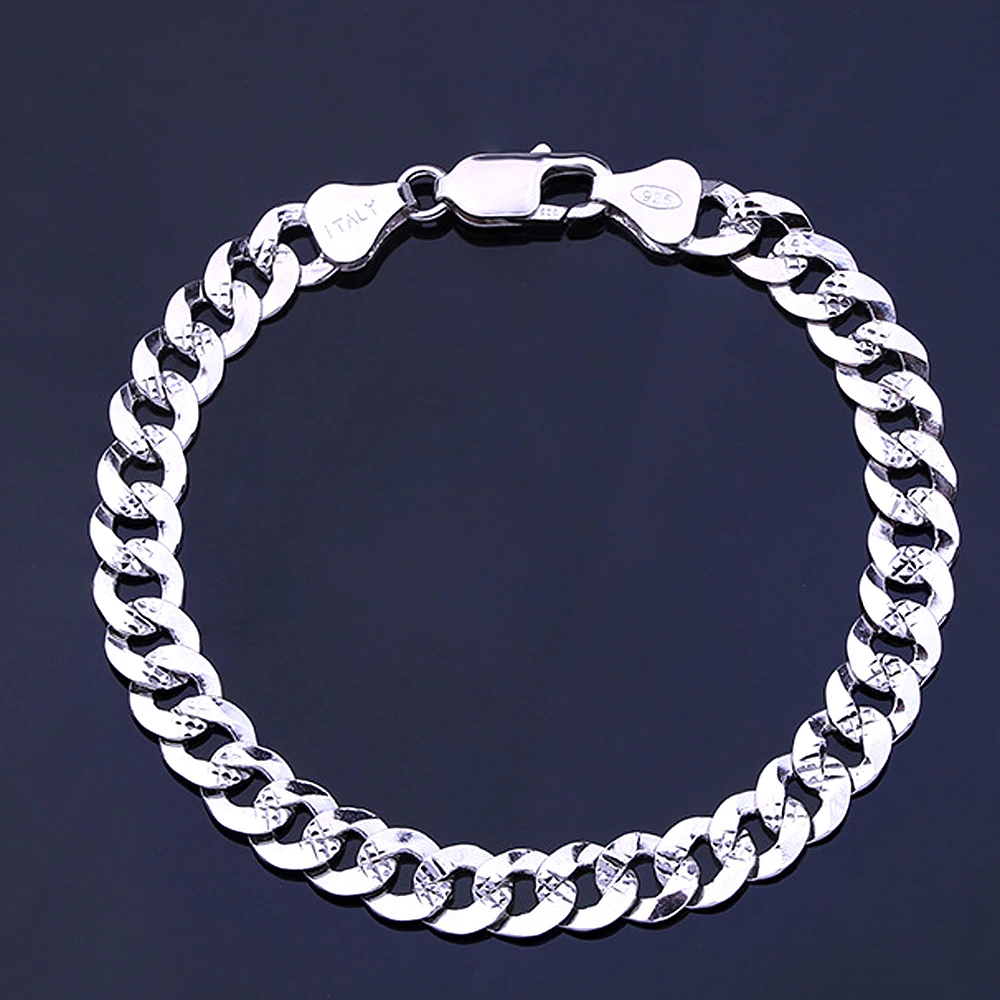 Браслет-цепочка унисекс из 100% серебра 925 пробы 5 мм | Украшения и аксессуары