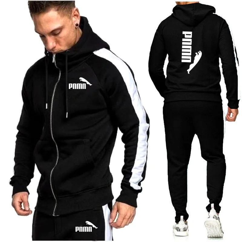 Осенне зимняя мужская брендовая спортивная одежда с принтом модный трендовый