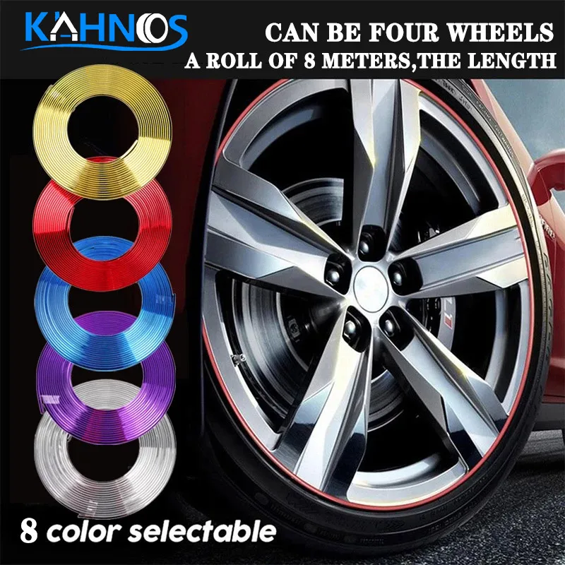 

8m Car Rim Protect Strip Wheel Edge Protector Bright Matte Car Wheel Sticker Tire Protection Care Covers Car Styling Universal