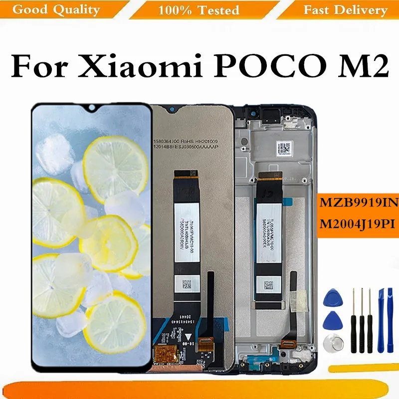 

LCD For Xiaomi Poco M2 LCD MZB9919IN M2004J19PI Touch Screen Display Digitizer Assambly Replacement For Poco M2 LCD