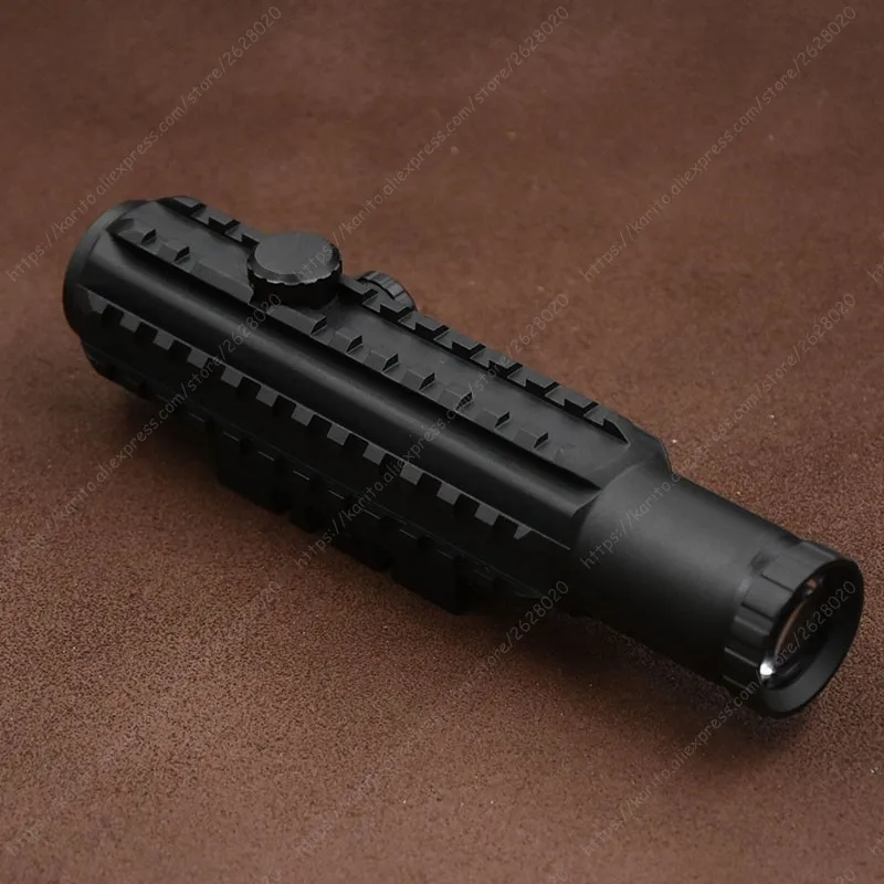 Тактический прицел 4x28 трехсторонний 20 мм основание Пикатинни водонепроницаемый