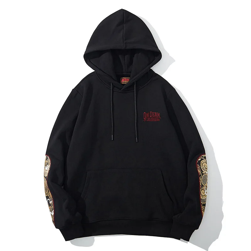 Осень/Зима 2020 новая джинсовая вышитая надпись Дракон тату японская семейная