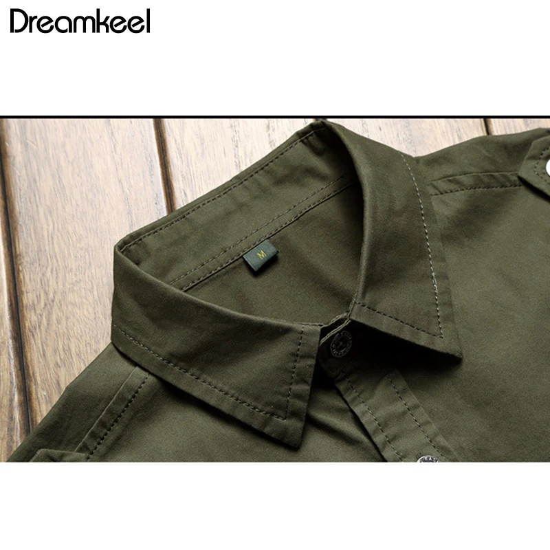 Рубашка мужская хлопковая приталенная с длинным рукавом | Мужская одежда