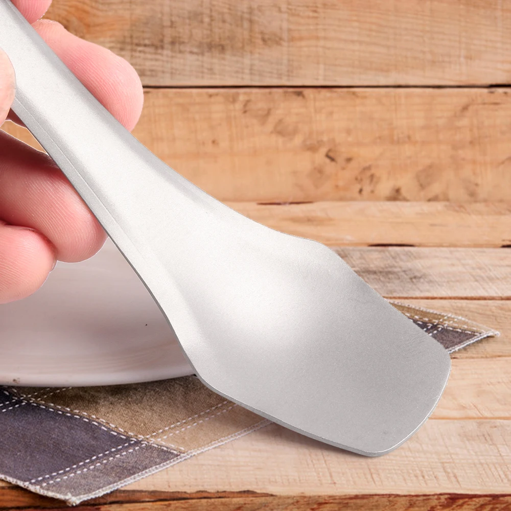 Сверхлегкая 2 в 1 титановая ложка вилка для пикника кемпинга походная Титановая